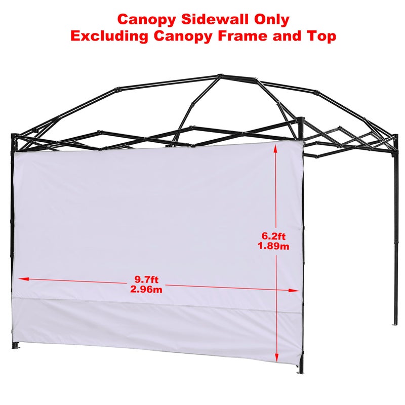 NINAT Canopy Sunwall Sidewall Gazebos Tent Waterproof for 10x10ft Pop up Canopy Straight Leg Gazebos Outdoor Instant Canopies 1 Pcs White Canopy Sidewall Only - Image 2
